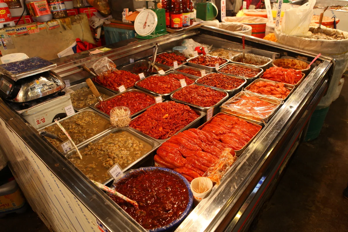 노량진수산물도매시장 건어물과 젓갈 코너 - 노량진수산시장 여행