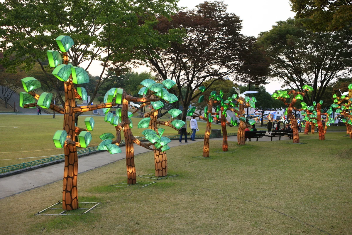 부교 (사랑다리) 체험존 - 진주남강유등축제 여행
