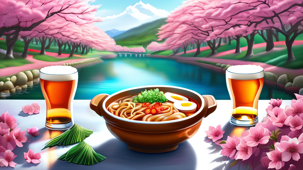 석촌호수 벚꽃 맛집 방문 후기 및 정보 (realistic 스타일)