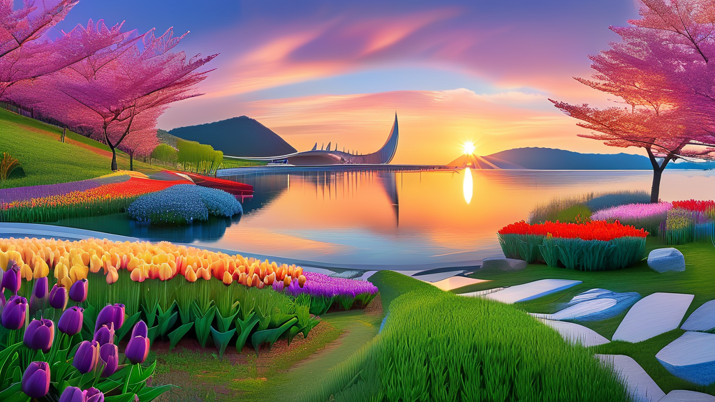 순천만 국가정원 튤립축제: 놓치면 후회할 핵심 볼거리 (realistic 스타일)