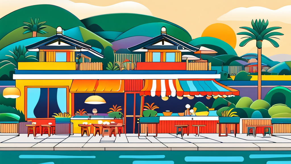 축제 후 즐길 거리: 순천만 국가정원 주변 맛집 및 숙박 정보 (cartoon 스타일)