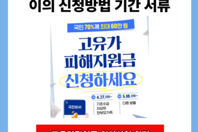 고유가 피해지원금 이의 신청방법 기간 대상 서류 총정리