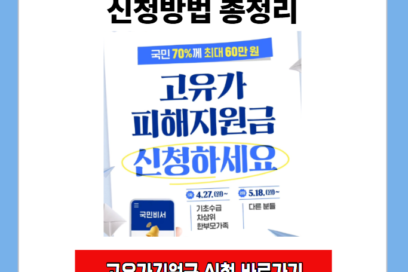 고유가 피해지원금 신청방법 총정리